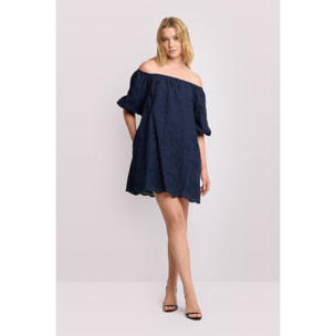 Kocca - Abito corto in cotone ricamato Donna