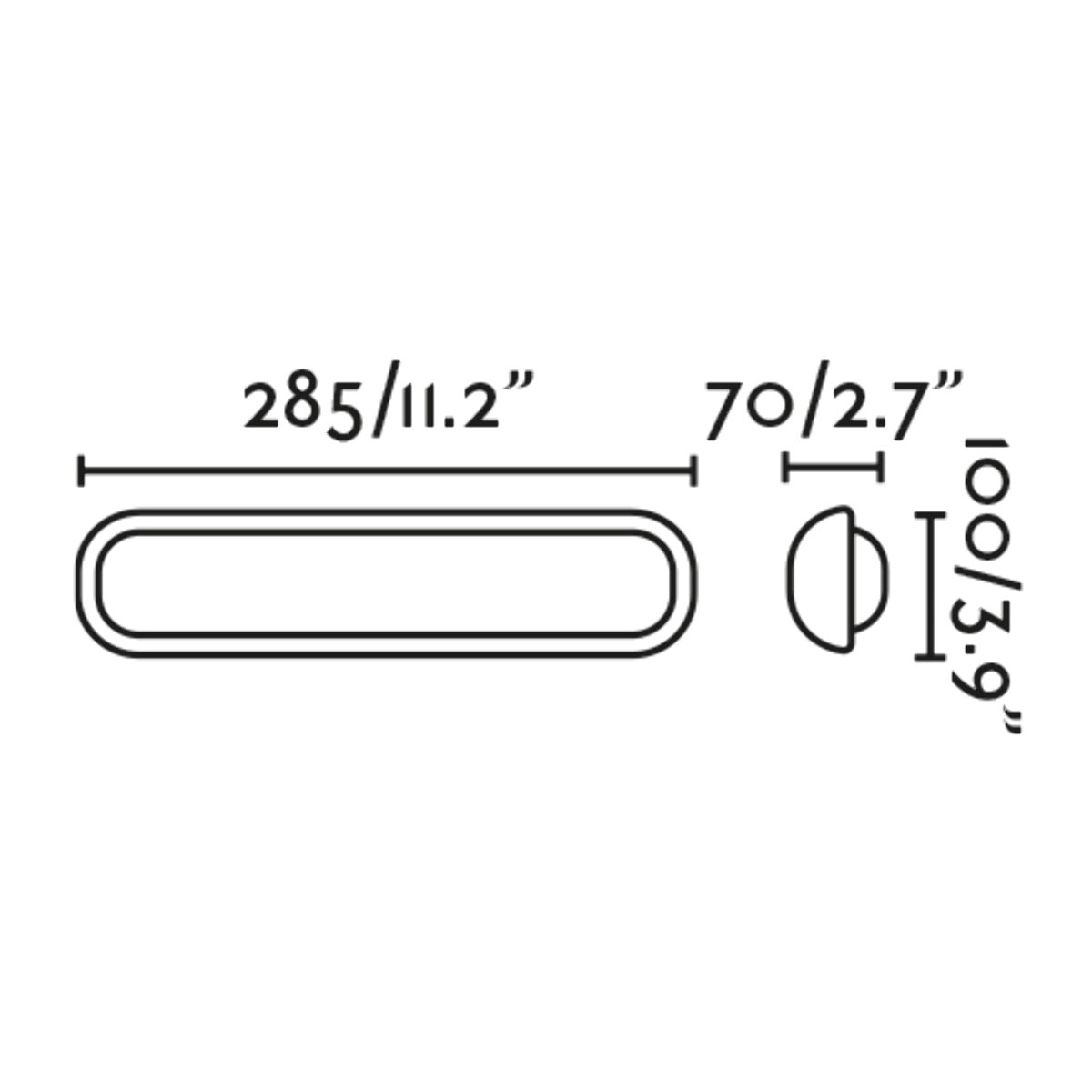 TONE LED Lampe applique grise