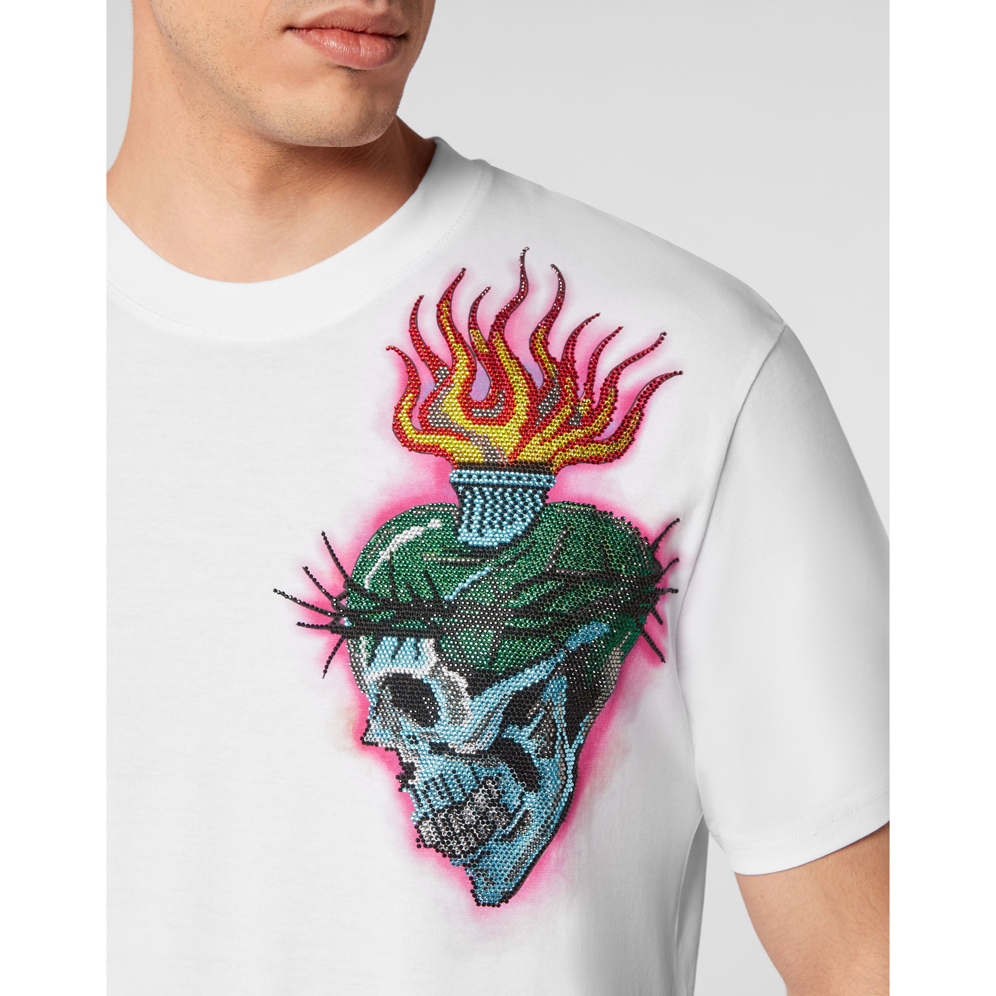 PHILIPP PLEIN Camiseta de cuello redondo TATTOO
