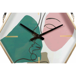 Reloj Pared Metal Cristal 45x6x39 Cm