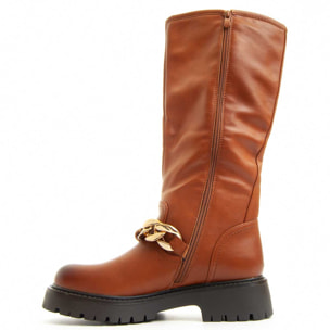 Botas de Plataforma - Marron - Altura: 4 cm