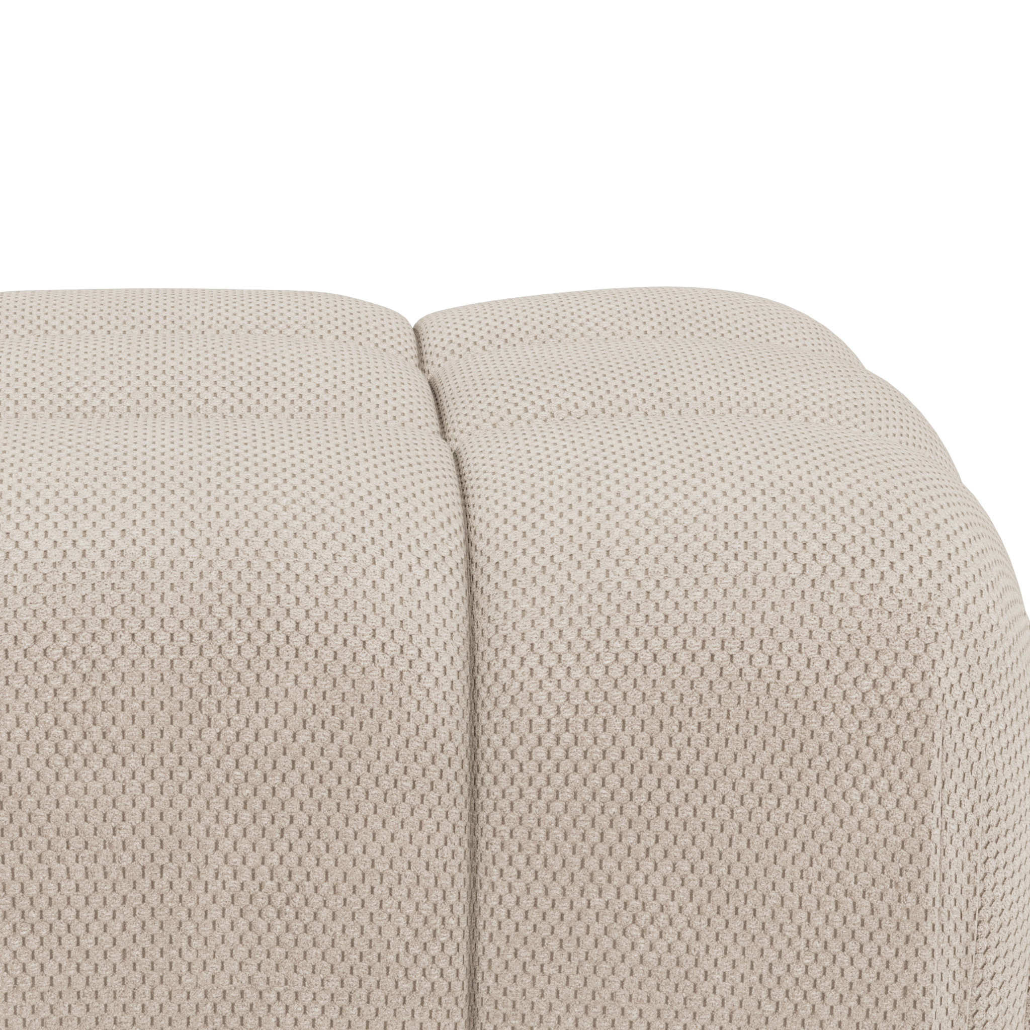 Ruby - pouf en velours texturé - Beige