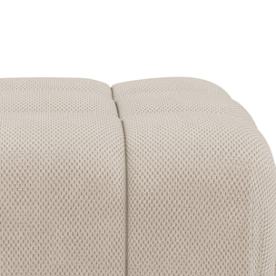 Ruby - pouf en velours texturé - Beige