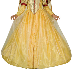 Biancaneve Principessa Costume Carnevale Atelier Giallo Oro Rosso Bambina