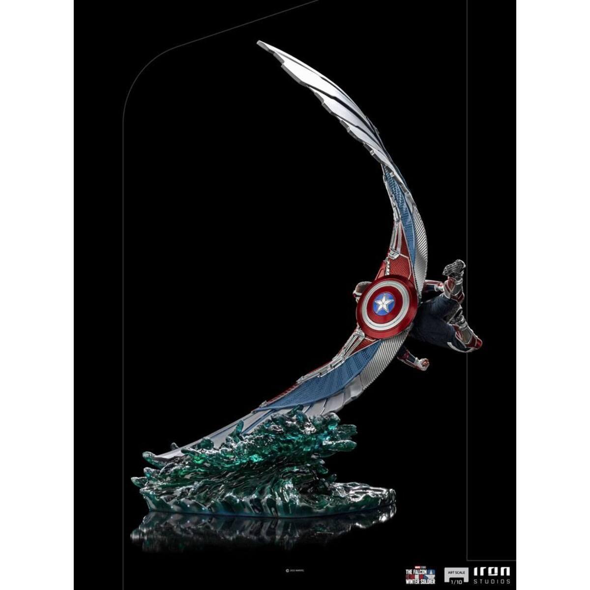 Marvel The Falcon & The Winter Soldier Statua Deluxe Sam Wilson 46Cm Iron Studio