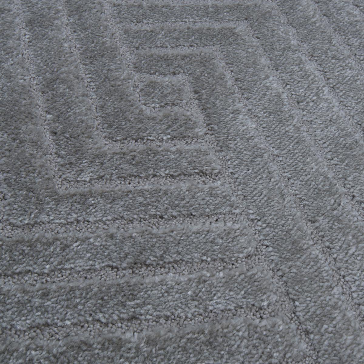 Tapis rond d'entrée Ø160cm LYN9 CERNAN Gris, tapis rond ton sur ton moderne