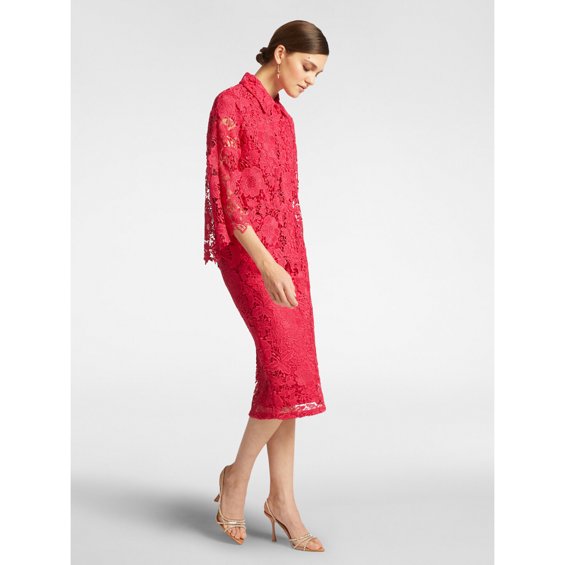 Elena Mirò - Giacca in pizzo macramé - Rosso