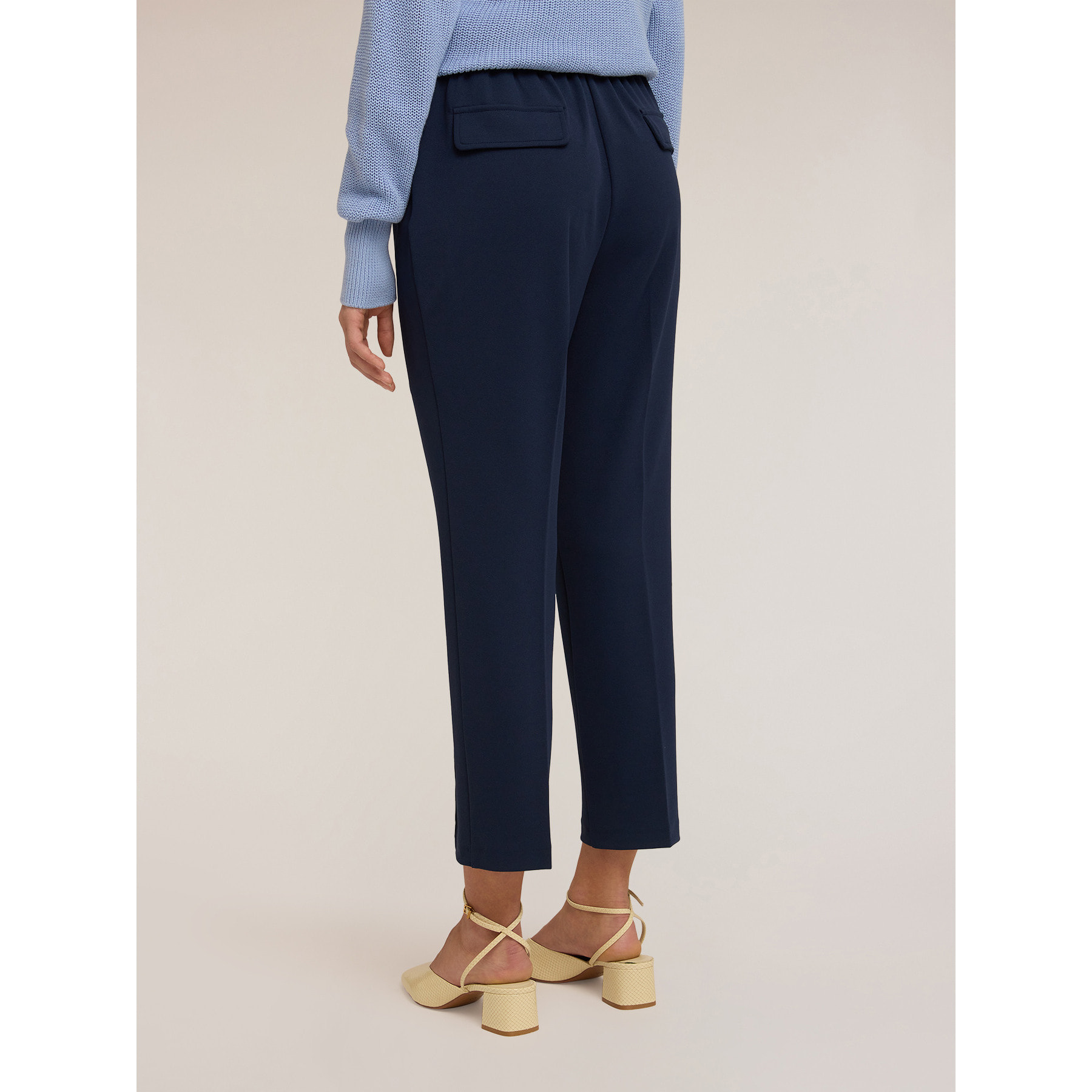 Motivi - Pantalones regular en tejido crêpe - Azul