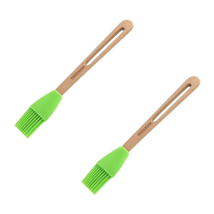 Ensemble de 2 Pinceaux de cuisine et de pâtisserie 26 cm en poils silicone Fackelmann Eco Friendly