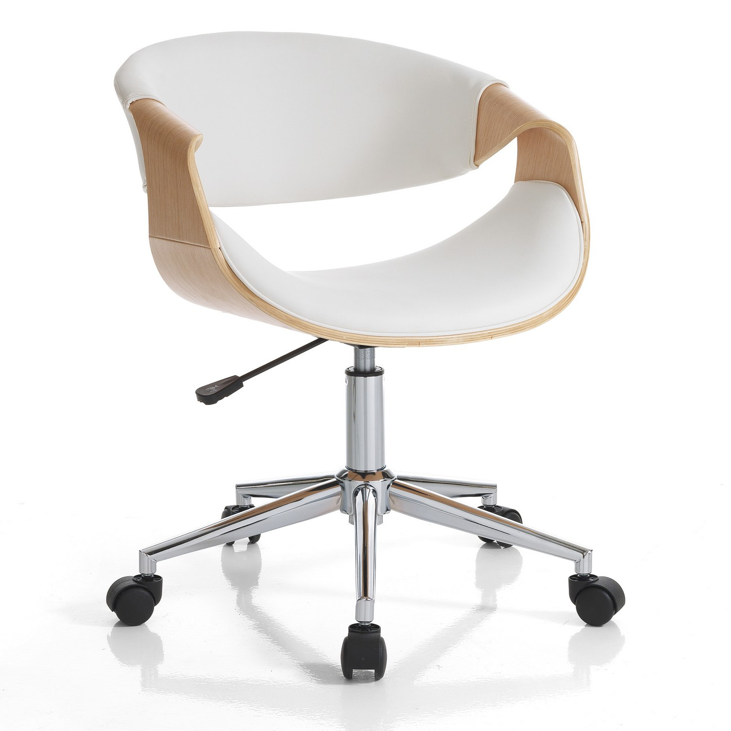 Tomasucci Fauteuil de bureau VISBY WOOD Blanc