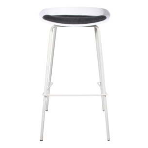 Tabouret De Bar Hella Blanc - Lot De 2