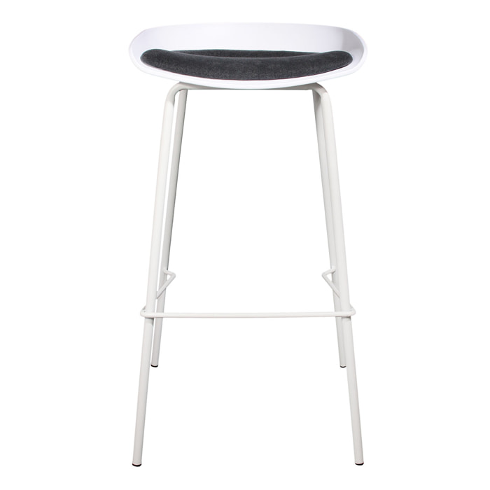 Tabouret De Bar Hella Blanc - Lot De 2
