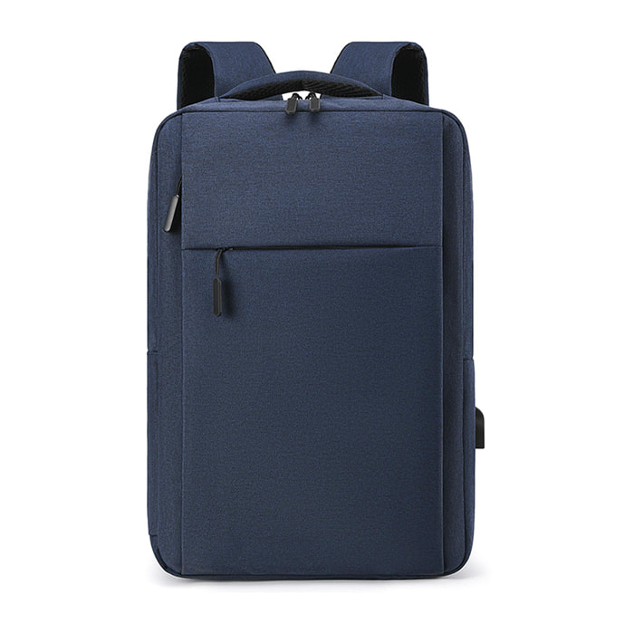 DAM Mochila para Laptop con interfaz de carga USB. 30x13x48 Cm. Color: Azul Marino