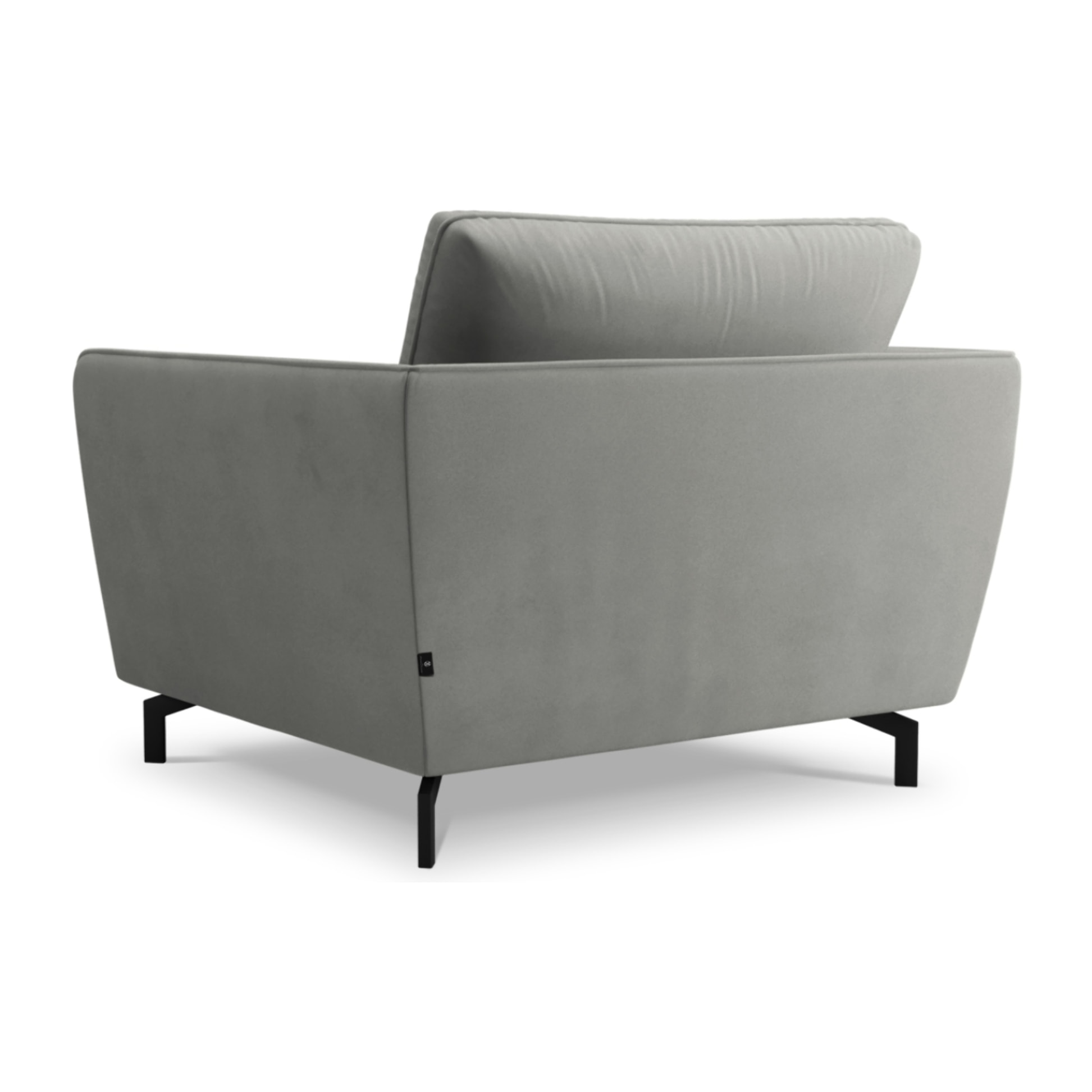 Fauteuil xl "Podium" en velours gris