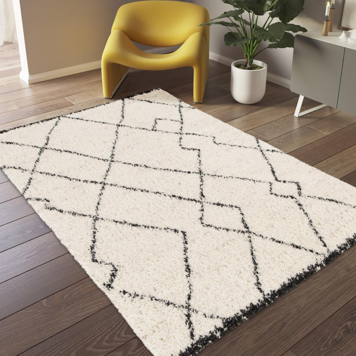 Tapis shaggy tissé motif berbère NUMA
