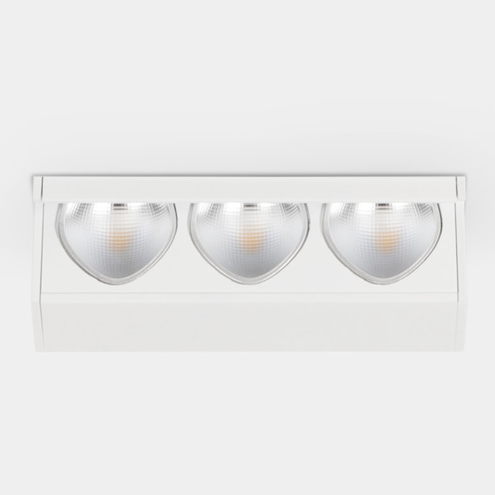 LEDS C4 Downlight Bento Wall Washer 3 LEDS 3 Blanco cálido - 3000K CRI 90 Blanco IP20 230lm