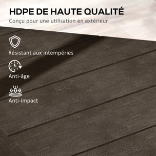 Lot de 4 dalles de lestage parasol déporté piètement croix - à lester eau ou sable - HDPE chocolat