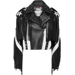 PHILIPP PLEIN Giacca biker in pelle