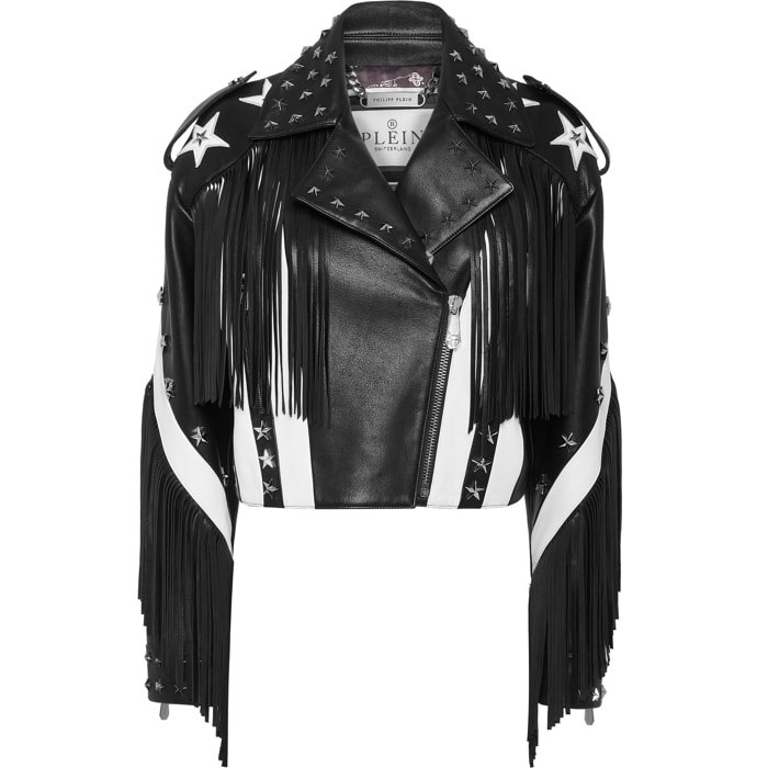 PHILIPP PLEIN Giacca biker in pelle