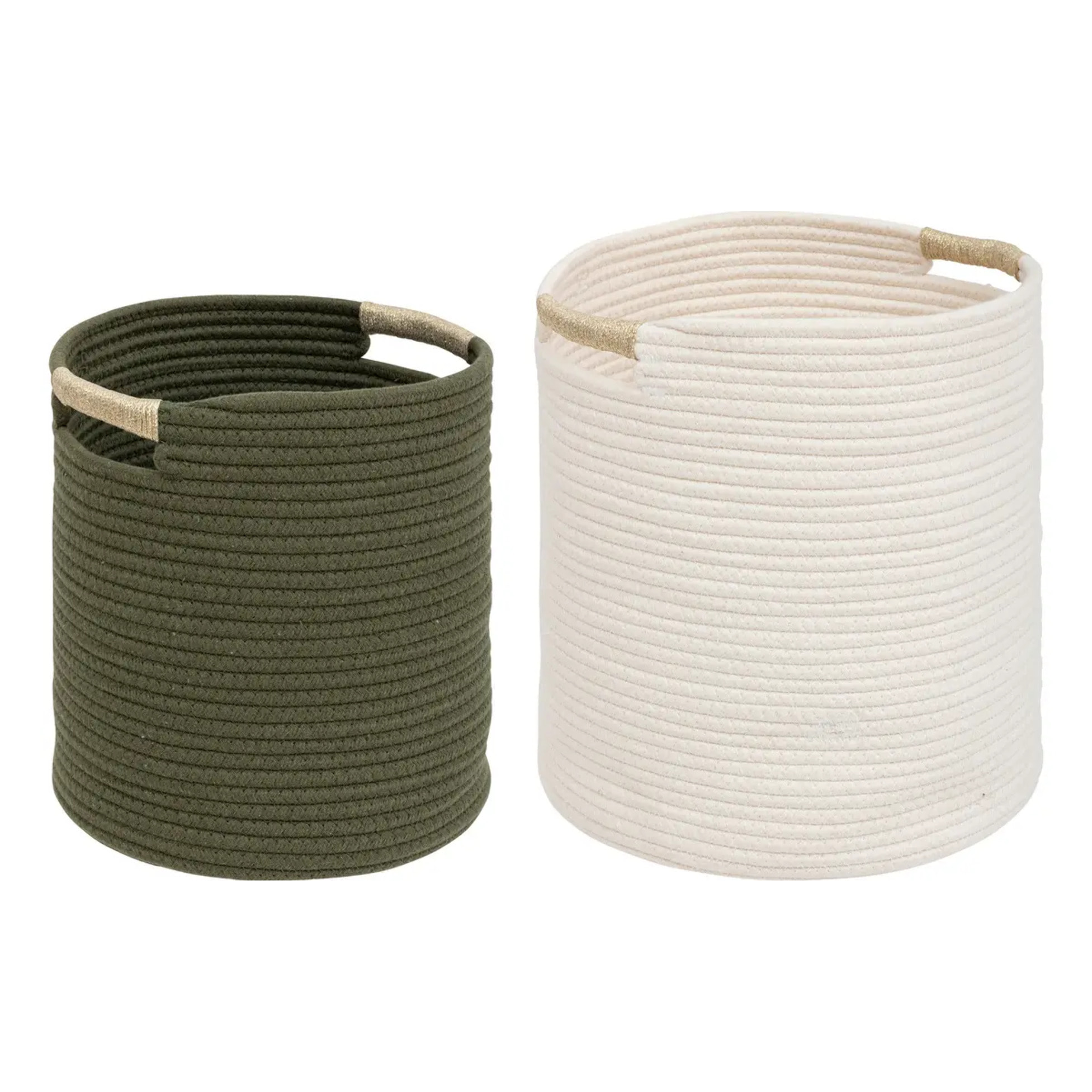 Lot de 2 paniers "Tropical boudoir" D27,5/31cm multicolore