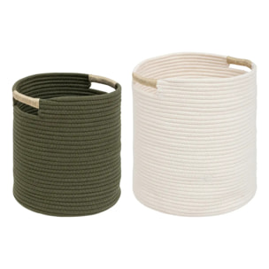 Lot de 2 paniers "Tropical boudoir" D27,5/31cm multicolore