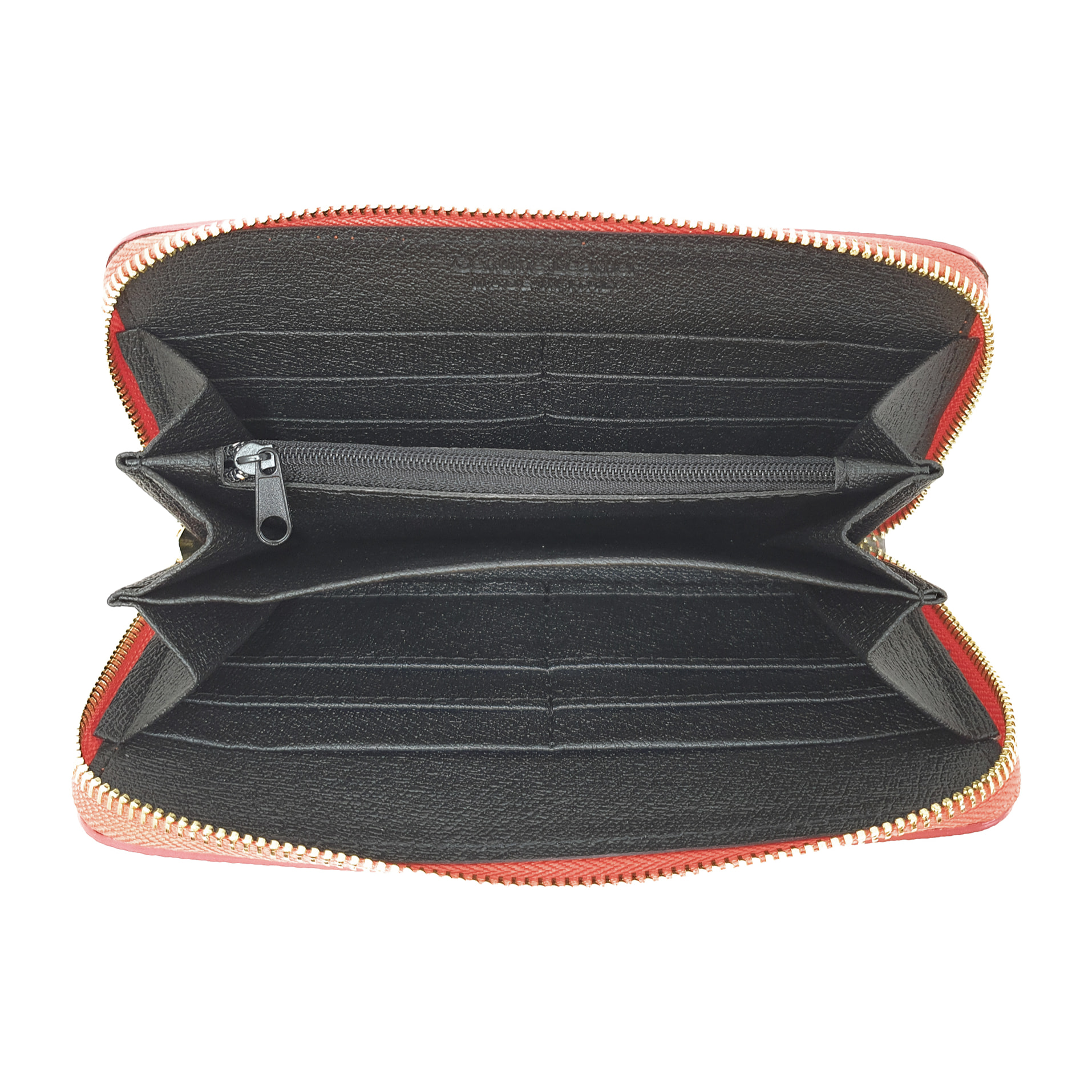 Chicca Borse Portafogli Lungo Donna in Pelle Rosso Corallo