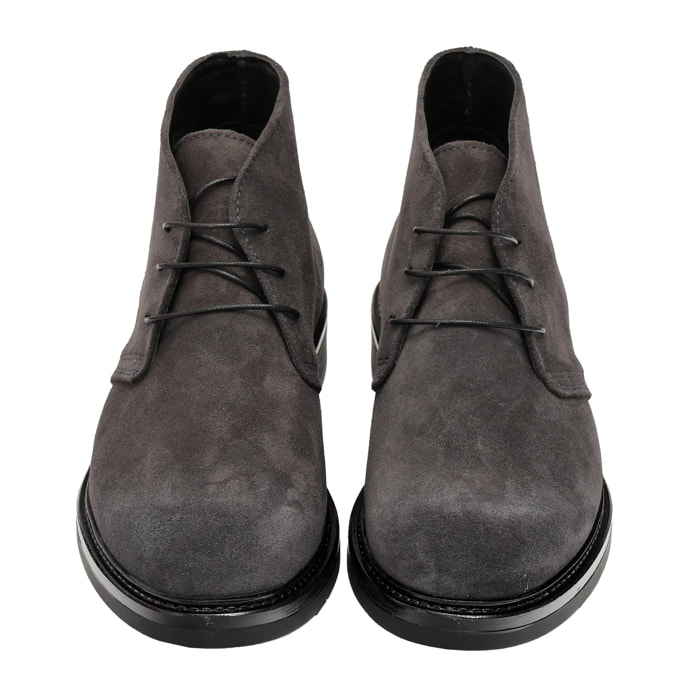 Polacchine stringate in camoscio