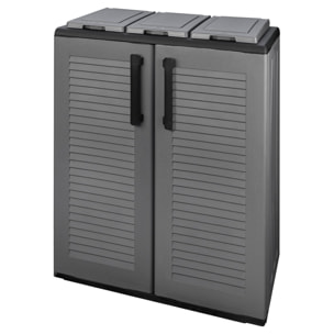 Armario de media altura en polipropileno de la linea eco, práctico para aprovechar al maximo el espacio, l 680 x p370 x h 840 mm.