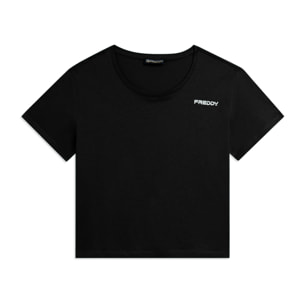 T-shirt Manica Corta Cropped con piccolo Logo FREDDY