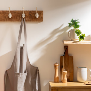 Tablier - coton - gris clair - 60x80 cm