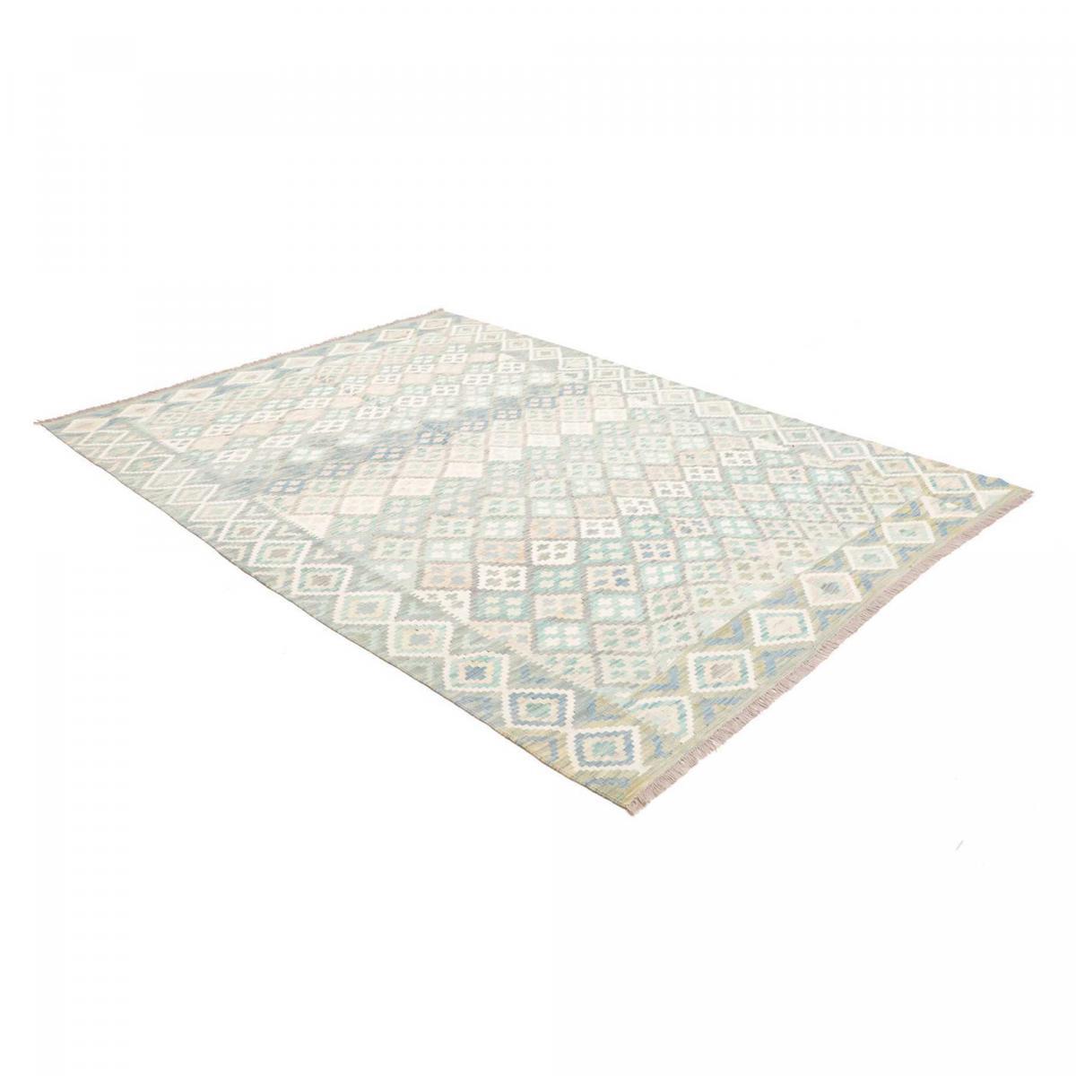 Tapis kilim géométrique, tissé plat en laine, ONERUKI