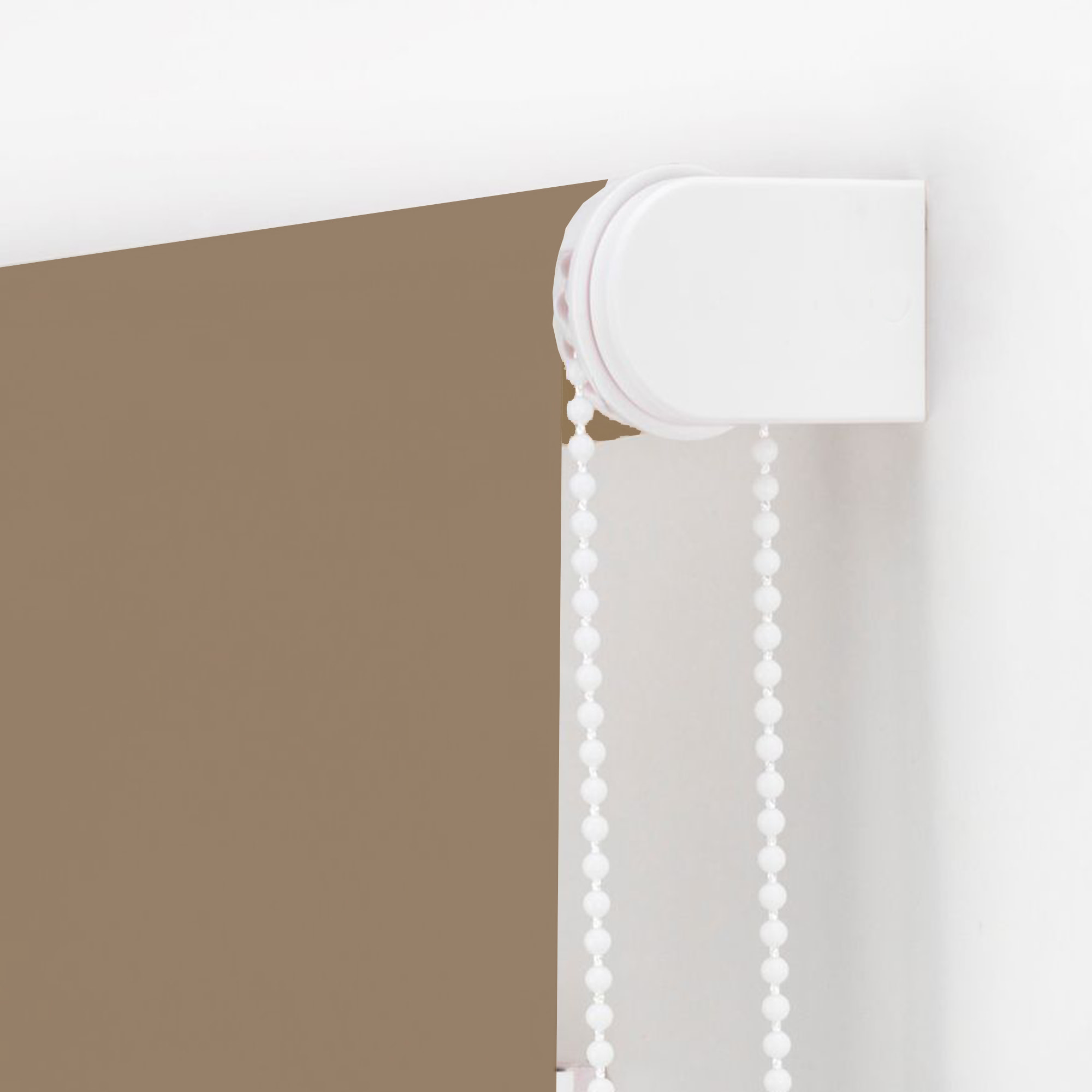 Well home estor enrollable translúcido liso - marrón claro, 130 x 180cm (ancho x largo)/tamaño de la tela 127 x 175cm