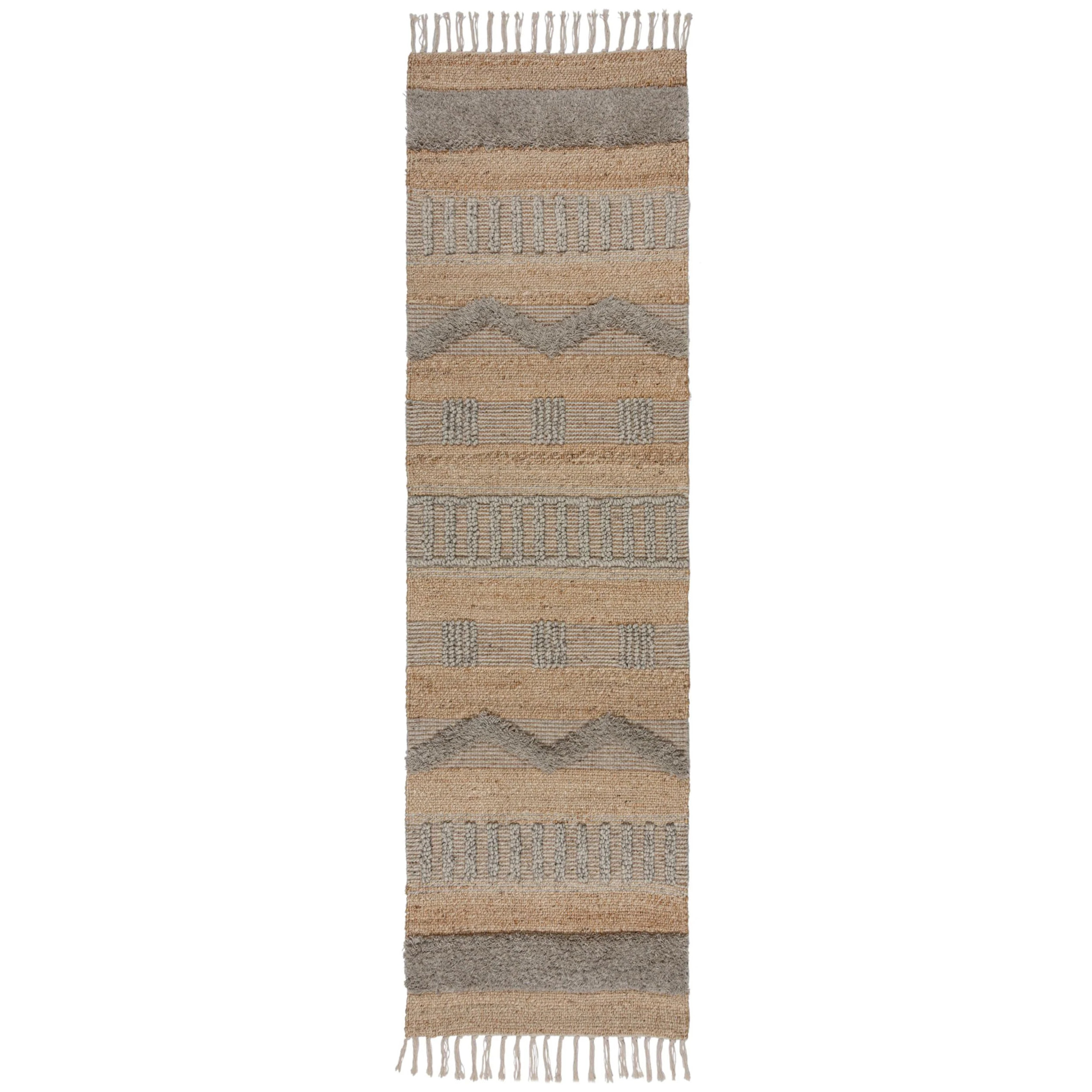Tapis en jute de couloir MEDINA Gris