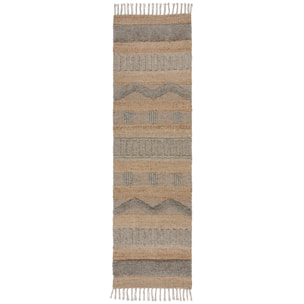 Tapis en jute de couloir MEDINA Gris