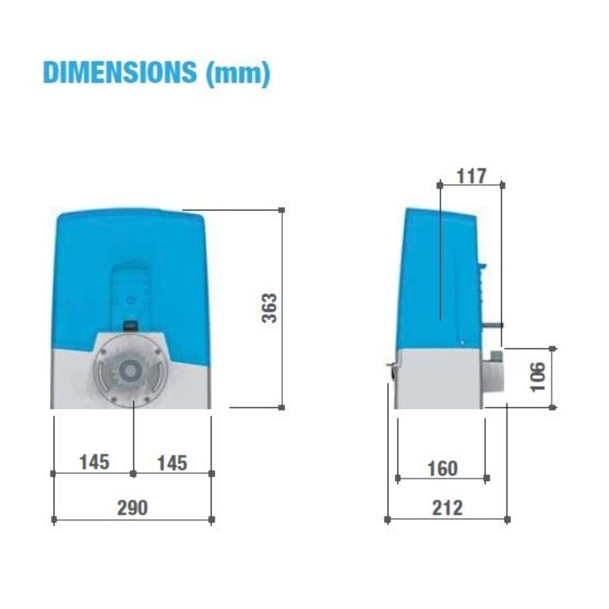 Kit automatisme portail coulissant BXV Connect Line 24V 400kg - CAME - 8K01MS-003