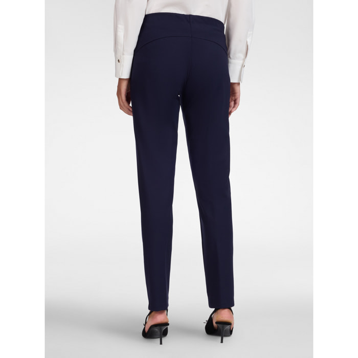 Elena Mirò - Pantaloni slim in punto milano - Blu