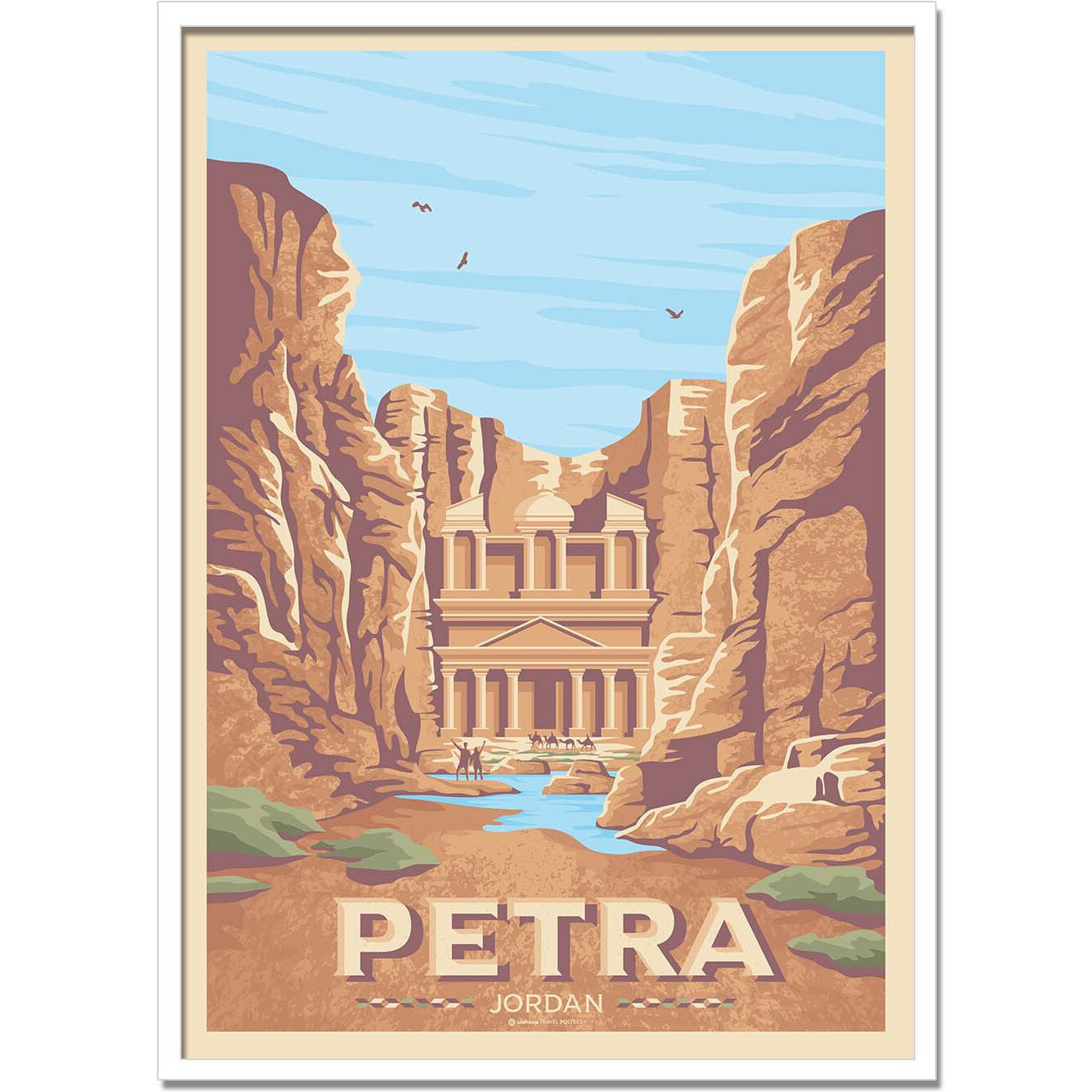 Affiche - Petra Jordanie - Olahoop Travel Posters