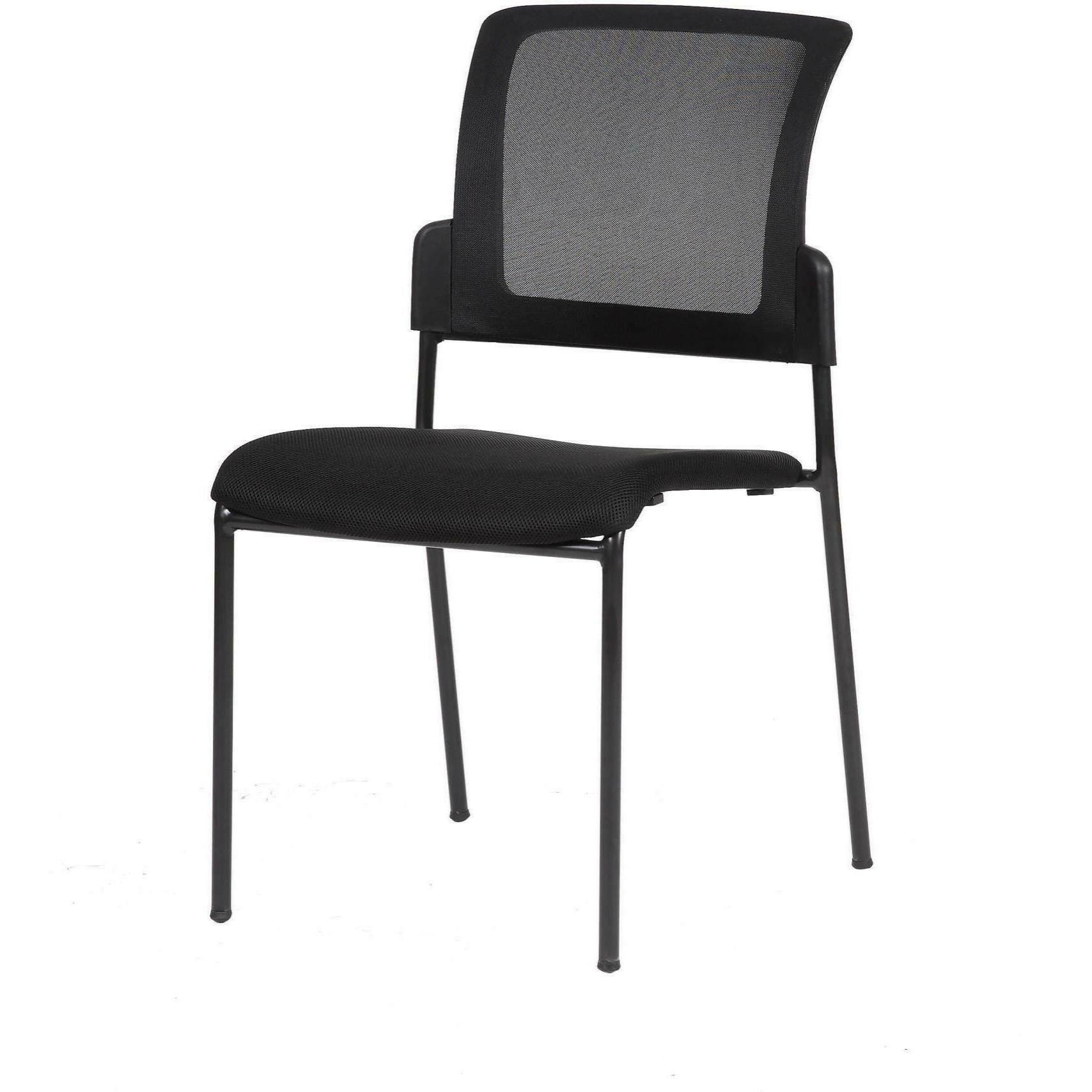 Sedia da ufficio Boulder, Sedia sala da attesa imbottita per ufficio, Seduta ergonomica da attesa, 58x47h87 cm, Nero