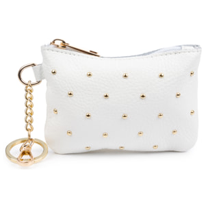 Bellosguardo Monedero Mujer. De piel auténtica acabado Dollaro con detalles metálicos.