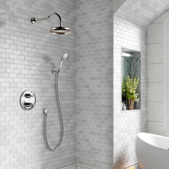 Robinet douche encastrable rétro Paini Lady's chrome