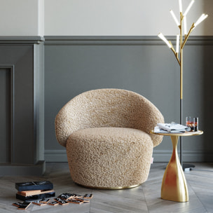 Fauteuil pivotant Carella taupe Kare Design