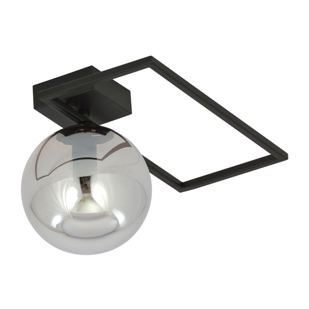 Lampada da soffitto Imago in acciaio nero e grafite
