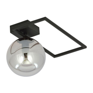 Lampada da soffitto Imago in acciaio nero e grafite
