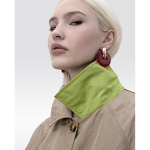 Trench reversibile in tessuto tecnico