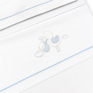 Triptico Coche Cigueña Oso Bco/Azul