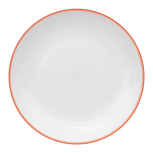 Assiette 25 cm Rose nacarat Square