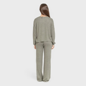 Pijama angorina liso verde
