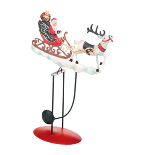 Babbo Natale H.32 Cm Su Slitta con Doni - Pezzi 1 - Colore:Multicolore - Bianchi Dino - -