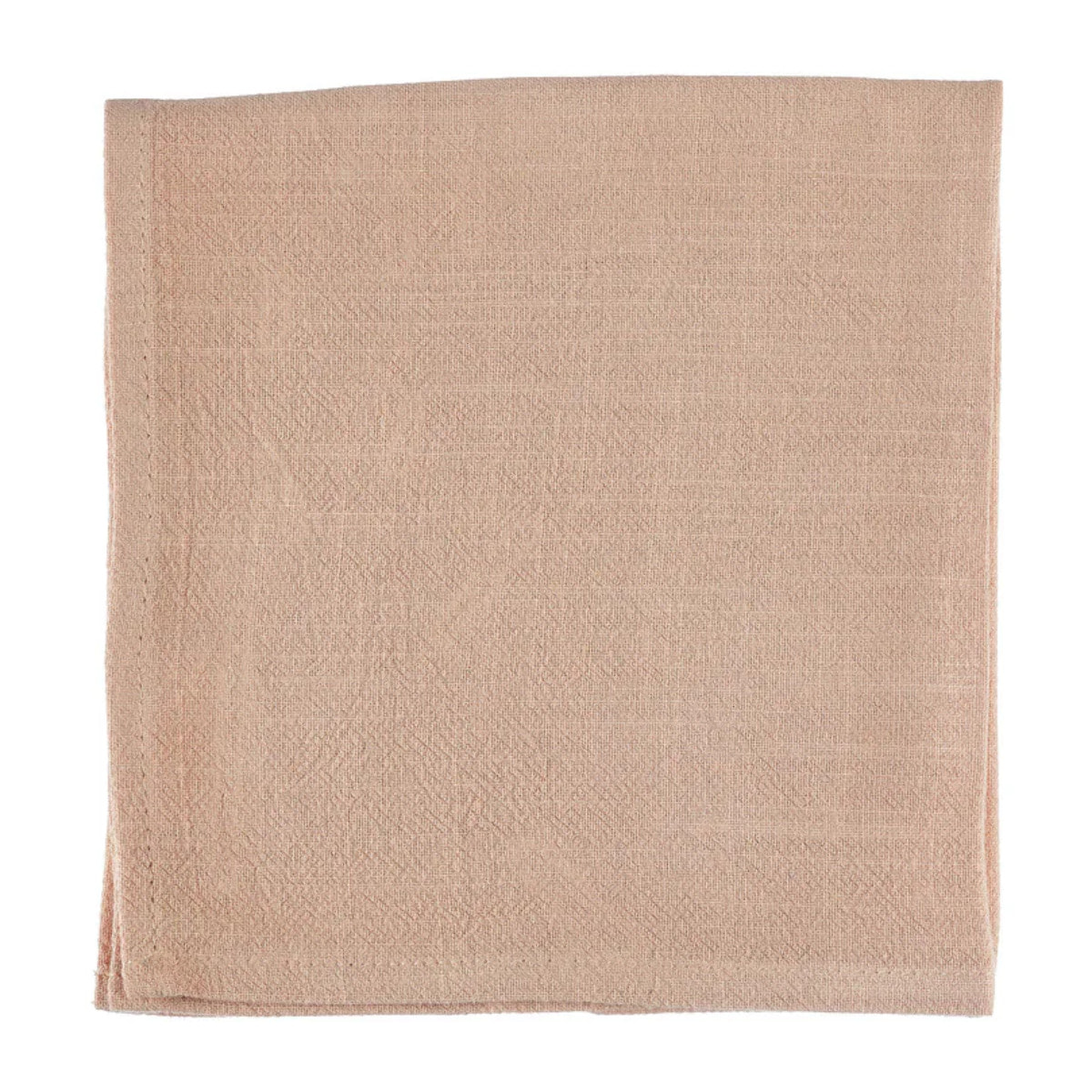 Serviette de table - 6 pièces - Lin et coton rose pâle