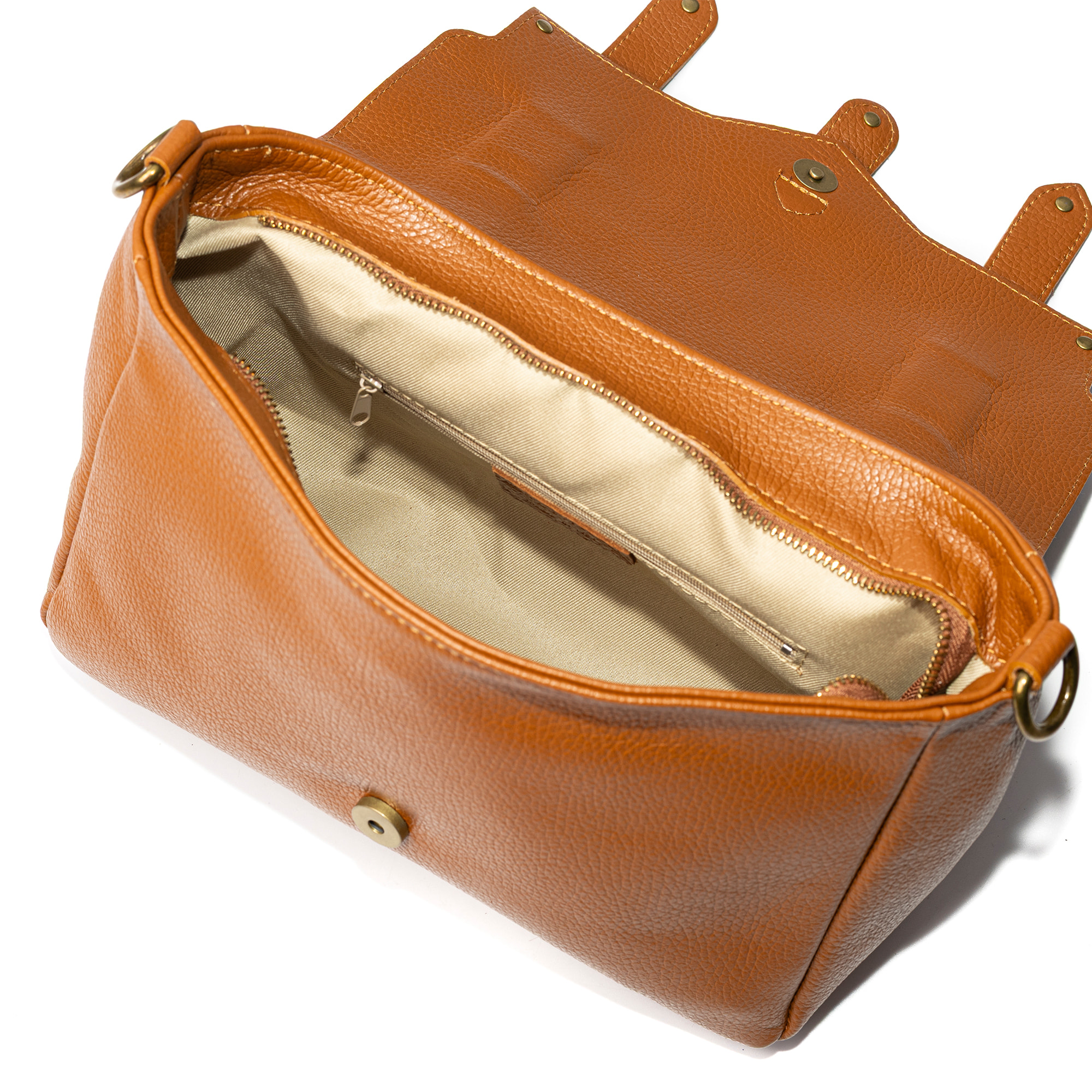 Aviatico bolso satchel mujer. Piel auténtica Dollaro.